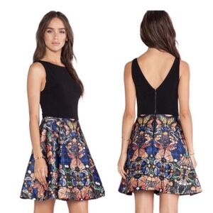 Alice + Olivia Black and Multicolor Dress